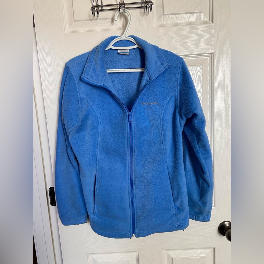 Columbia fleece, light blue. Junior Large.